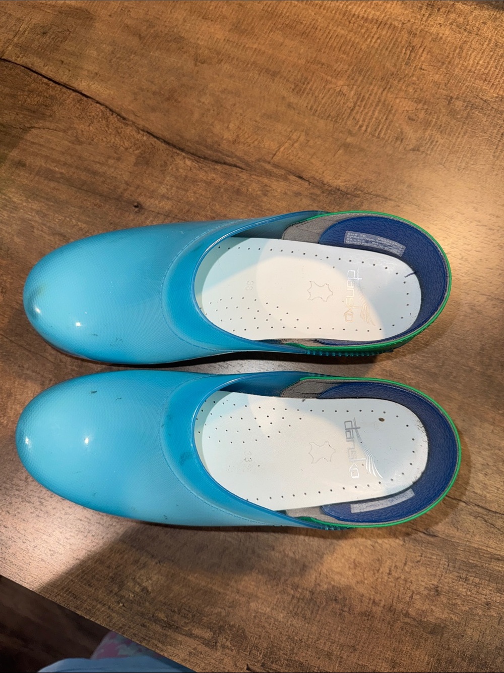 Dansko Blue Professional Nursing Clogs Slip Resistant Size 38 - Picture 3 of 6